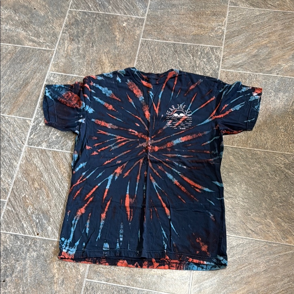 Roark Tie-Dye Short Sleeve Tee - Red and Blue